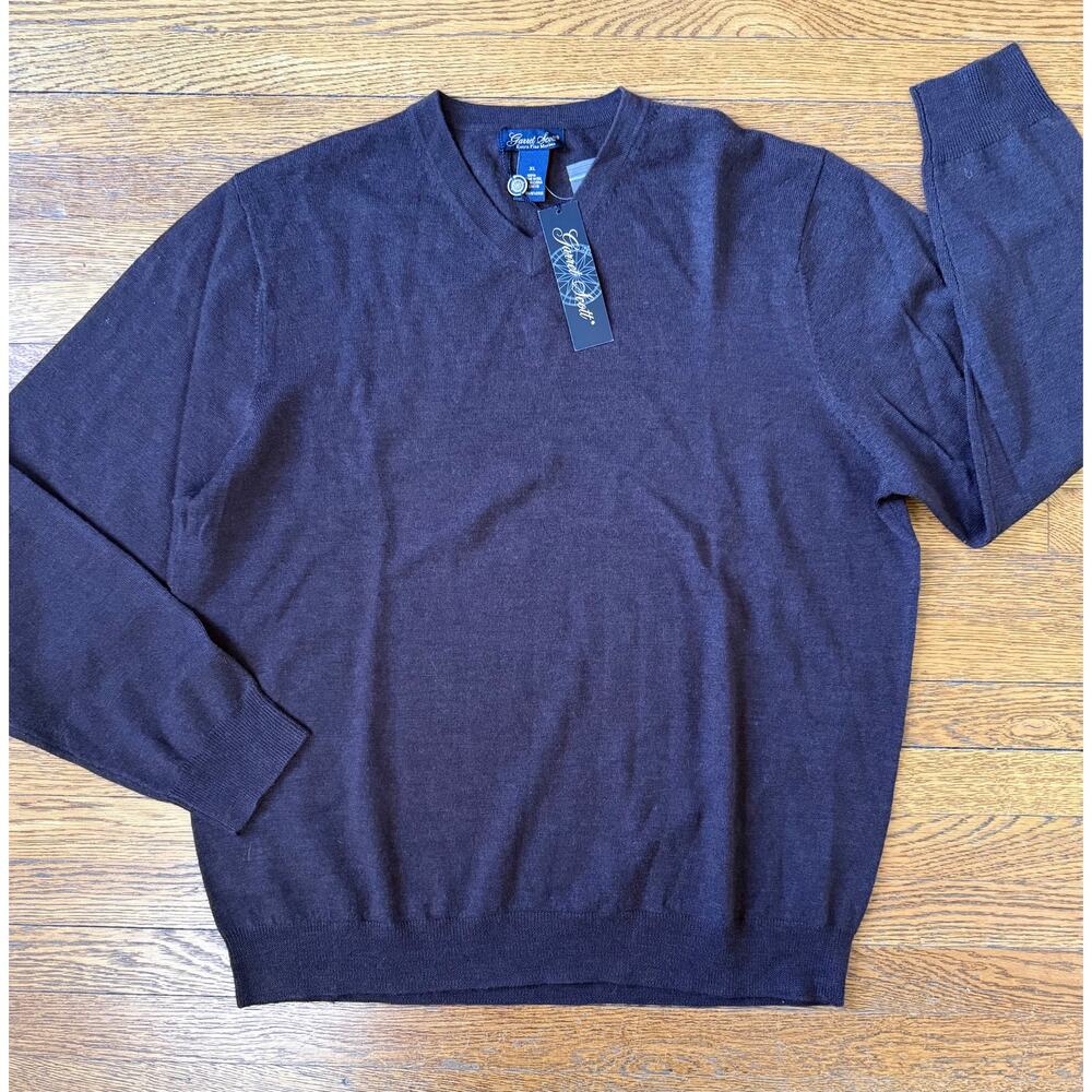 NWT Garret Scott Men's 100% Merino Wool Sweater Size XL